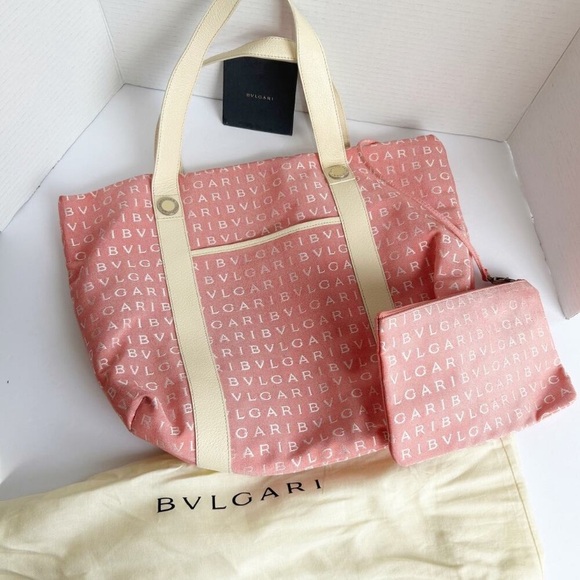 BVLGARI ✨Logomania Sophia Tote with Pouch NWT - Picture 2 of 15